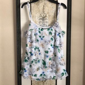 White House Black Market ruffle tank